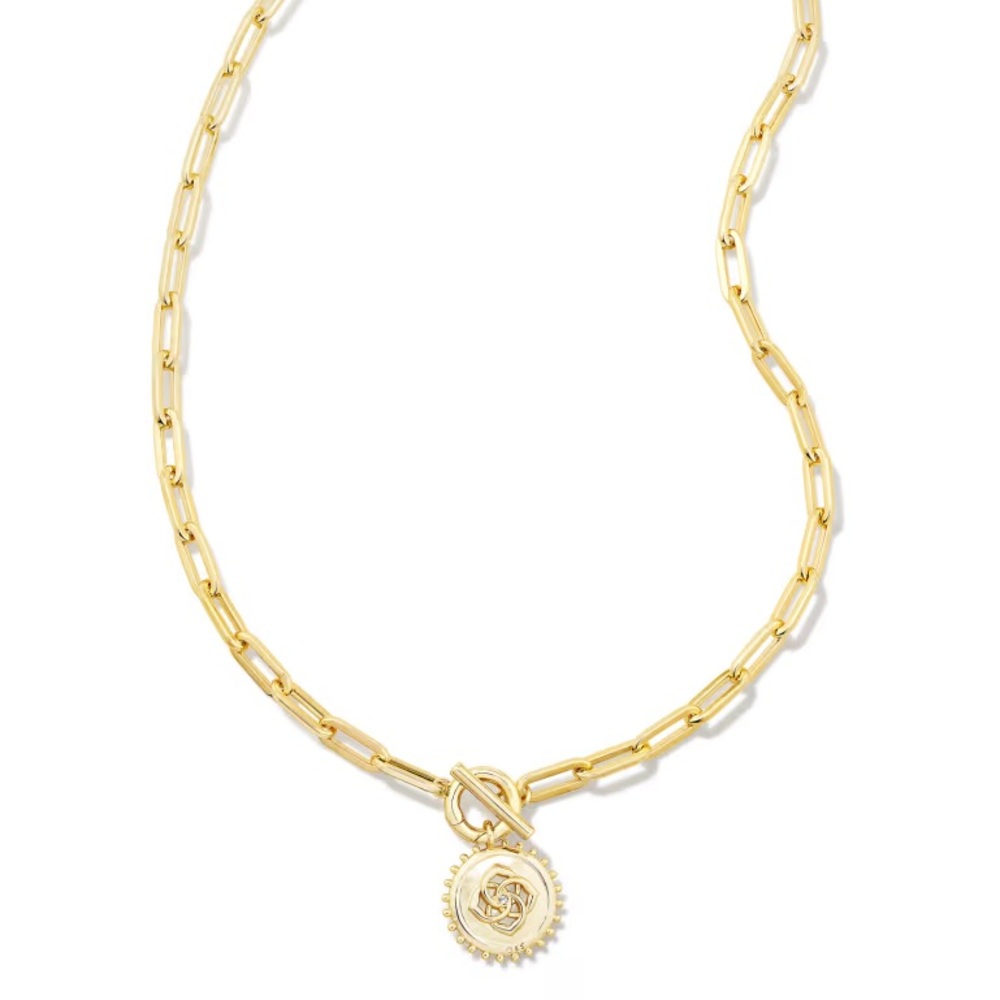 NWT Kendra Scott Brielle Convertible Medallion Chain Necklace with Pendant